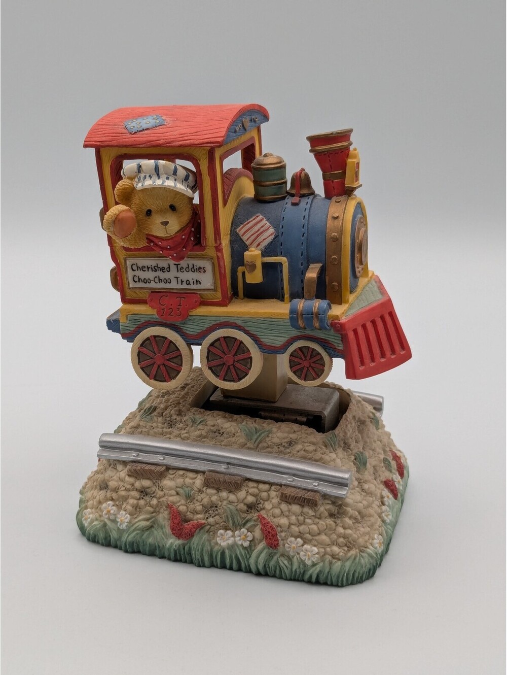 Cherished Teddies Boy in Train Car Animated Musical (331465) 1997, Toyland